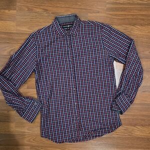 Beverly Hills Polo Club Red and Blue Plaid Shirt